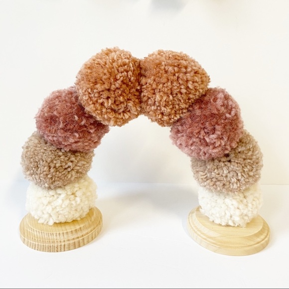 Rainbow Pom Pom Table Centerpiece Kids Party Decorations Baby Room Decorations - Picture 2 of 4